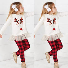 Charger l&#39;image dans la galerie, 2019 FASHION Toddler Kids Baby Girl Deer T shirt Tops