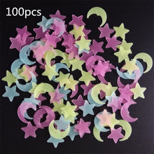 Charger l&#39;image dans la galerie, 100pcs/bag 3cm Glow in Dark Toys Luminous Star Stickers Bedroom
