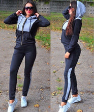 Charger l&#39;image dans la galerie, Women Plus Size Tracksuit Two Piece Set Casual Sport