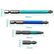 Charger l&#39;image dans la galerie, 1/4&quot; Hex Shank Drill Bit 25mm/50mm/70mm/90mm PH2 Strong Magnetic