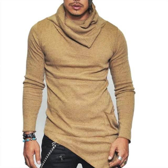 2019 Men's High-necked Sweaters Top Male Sweater