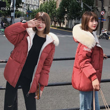 Charger l&#39;image dans la galerie, PinkyIsblack Winter Jacket Women 2019 New Fashion Slim