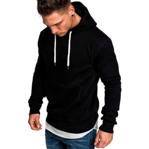 2019 Sweater Men Solid Pullovers New Fashion Men Casual Hooded