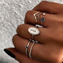 Charger l&#39;image dans la galerie, Yobest Bohemian Vintage Gold Crescent Geometric Joint Ring