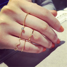 Charger l&#39;image dans la galerie, Yobest Bohemian Vintage Gold Crescent Geometric Joint Ring