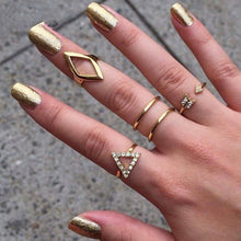 Charger l&#39;image dans la galerie, Yobest Bohemian Vintage Gold Crescent Geometric Joint Ring