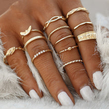 Charger l&#39;image dans la galerie, Yobest Bohemian Vintage Gold Crescent Geometric Joint Ring