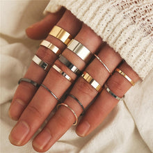 Charger l&#39;image dans la galerie, Yobest Bohemian Vintage Gold Crescent Geometric Joint Ring
