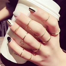 Charger l&#39;image dans la galerie, Yobest Bohemian Vintage Gold Crescent Geometric Joint Ring