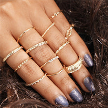 Charger l&#39;image dans la galerie, Yobest Bohemian Vintage Gold Crescent Geometric Joint Ring