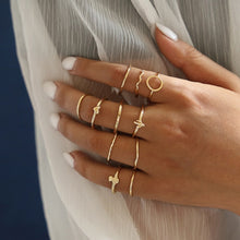 Charger l&#39;image dans la galerie, Yobest Bohemian Vintage Gold Crescent Geometric Joint Ring
