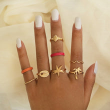 Charger l&#39;image dans la galerie, Yobest Bohemian Vintage Gold Crescent Geometric Joint Ring