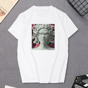 Harajuku Women's T-Shirt David Michelangelo Statue Print Tees T