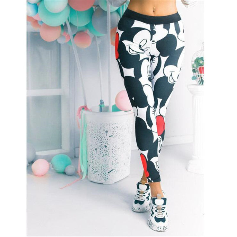 3D Mickey Women Leggings Stretchy Fitness Women