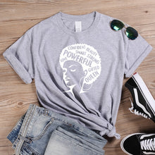 Charger l&#39;image dans la galerie, ONSEME Afro Lady Graphic T Shirts Feminist Tees Black Queen Girl Power