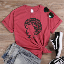 Charger l&#39;image dans la galerie, ONSEME Afro Lady Graphic T Shirts Feminist Tees Black Queen Girl Power