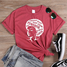 Charger l&#39;image dans la galerie, ONSEME Afro Lady Graphic T Shirts Feminist Tees Black Queen Girl Power