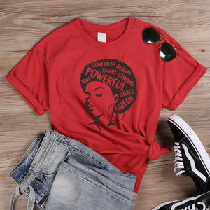 ONSEME Afro Lady Graphic T Shirts Feminist Tees Black Queen Girl Power
