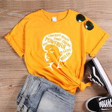 Charger l&#39;image dans la galerie, ONSEME Afro Lady Graphic T Shirts Feminist Tees Black Queen Girl Power