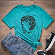 Charger l&#39;image dans la galerie, ONSEME Afro Lady Graphic T Shirts Feminist Tees Black Queen Girl Power