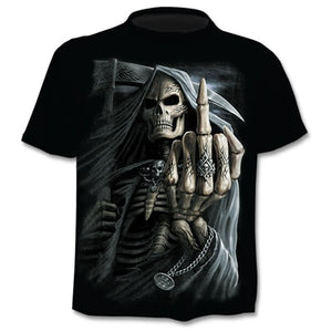 New summer T-shirt for men 3D skull print T-shirt digital print