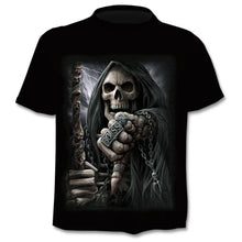Charger l&#39;image dans la galerie, New summer T-shirt for men 3D skull print T-shirt digital print