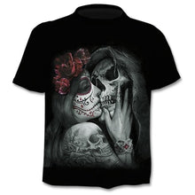 Charger l&#39;image dans la galerie, New summer T-shirt for men 3D skull print T-shirt digital print