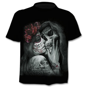 New summer T-shirt for men 3D skull print T-shirt digital print