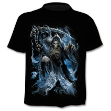 Charger l&#39;image dans la galerie, New summer T-shirt for men 3D skull print T-shirt digital print