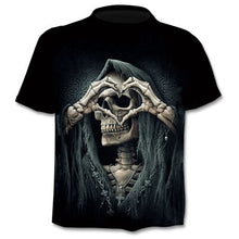 Charger l&#39;image dans la galerie, New summer T-shirt for men 3D skull print T-shirt digital print