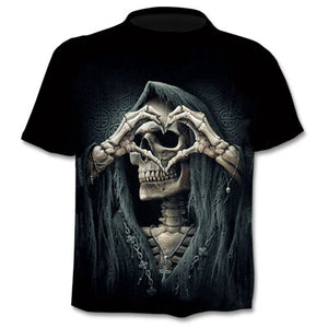 New summer T-shirt for men 3D skull print T-shirt digital print