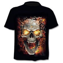 Charger l&#39;image dans la galerie, New summer T-shirt for men 3D skull print T-shirt digital print