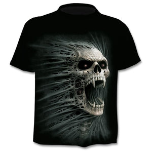 New summer T-shirt for men 3D skull print T-shirt digital print