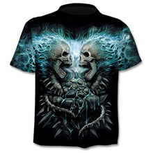 Charger l&#39;image dans la galerie, New summer T-shirt for men 3D skull print T-shirt digital print