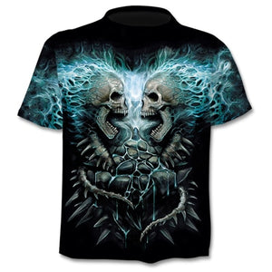 New summer T-shirt for men 3D skull print T-shirt digital print