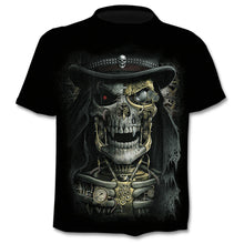 Charger l&#39;image dans la galerie, New summer T-shirt for men 3D skull print T-shirt digital print