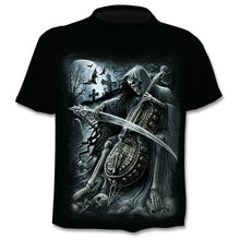 Charger l&#39;image dans la galerie, New summer T-shirt for men 3D skull print T-shirt digital print