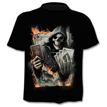 Charger l&#39;image dans la galerie, New summer T-shirt for men 3D skull print T-shirt digital print