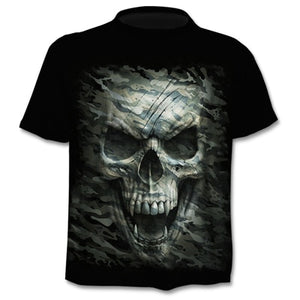 New summer T-shirt for men 3D skull print T-shirt digital print