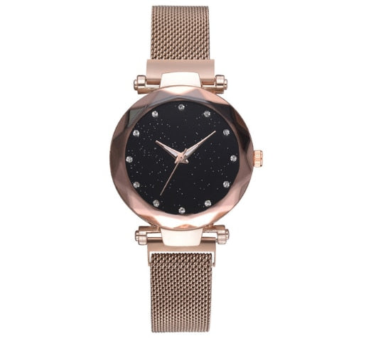 Free Shipping Women Watches Luxury Starry Sky Magnetic Ladies