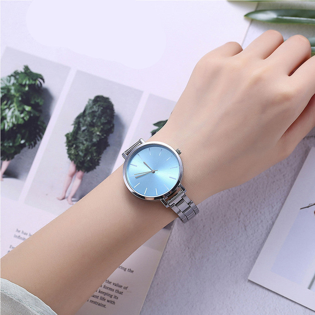 Women's Fashion Crystal Stainless Steel Analog Quartz