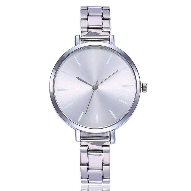 Women's Fashion Crystal Stainless Steel Analog Quartz