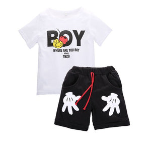 Hot Sale Boys Clothing Children T-shit+Pants Cotton  Boys Clothes