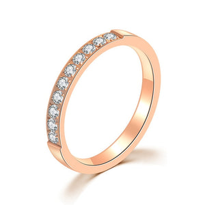 KNOCK High quality Rose Gold Colors AAA Zirconia Rings for Woman Man Wedding