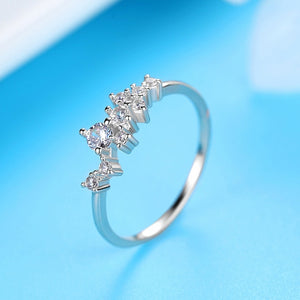 Rose Gold Zircon Ring Woman Magical Beautiful Accessories
