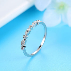 Rose Gold Zircon Ring Woman Magical Beautiful Accessories