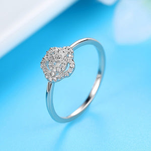 Rose Gold Zircon Ring Woman Magical Beautiful Accessories