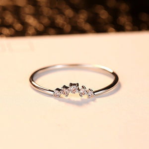 Rose Gold Zircon Ring Woman Magical Beautiful Accessories