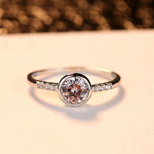 Rose Gold Zircon Ring Woman Magical Beautiful Accessories