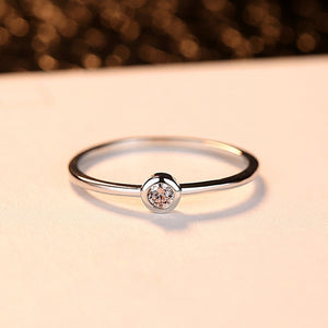 Rose Gold Zircon Ring Woman Magical Beautiful Accessories